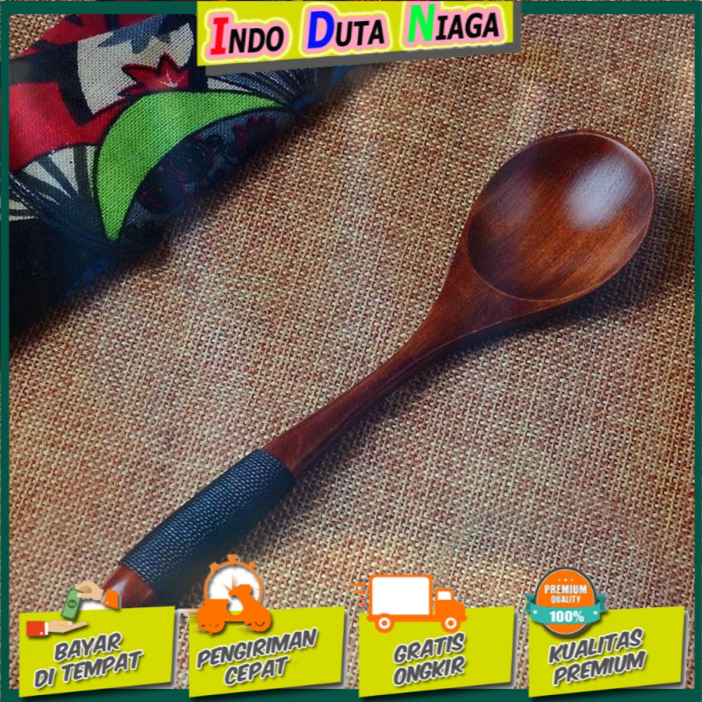 Novelty Sendok Makan Centong Sayur Bahan Kayu Wooden Spoon - RR-20