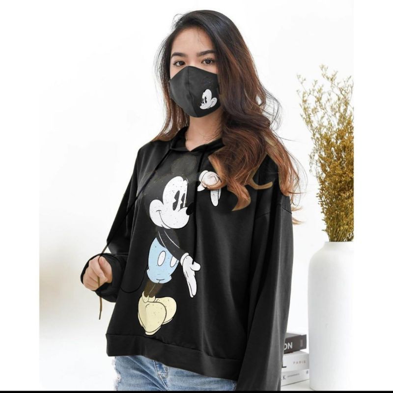 Mickey sweater sweater dan masker fashion remaja