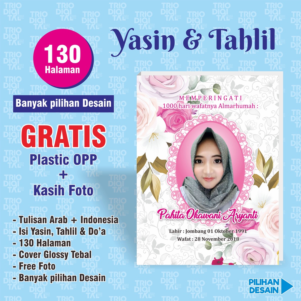 Buku Yasin dan Tahlil / Yasin Soft cover / Cetak yasin / yasin custom /buku yasin murah