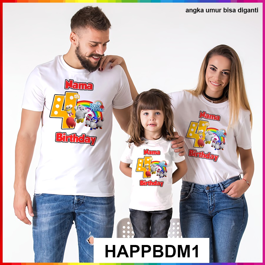 [FREE NAMA!!] Baju Kaos ANAK DAN DEWASA BADANAMU BANYAK MOTIF