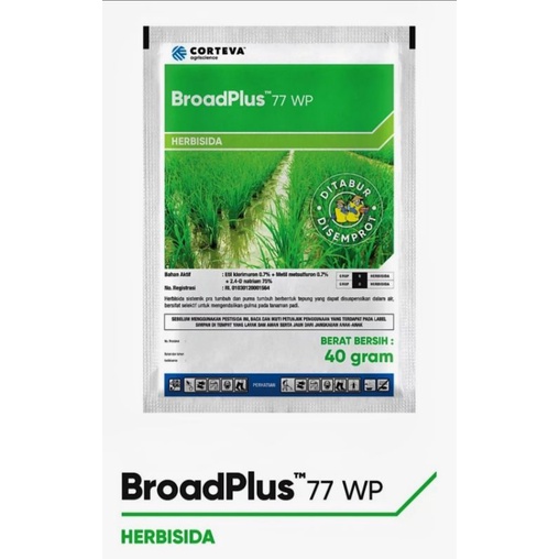 Herbisida BROADPLUS 77 WP 40 Grm Penganti ALLY PLUS Obat Rumput Pembasmi Gulma