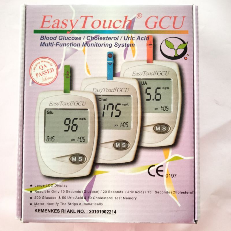 Easy Touch/Alat tes Gula Darah, kolesterol dan URIC ACID