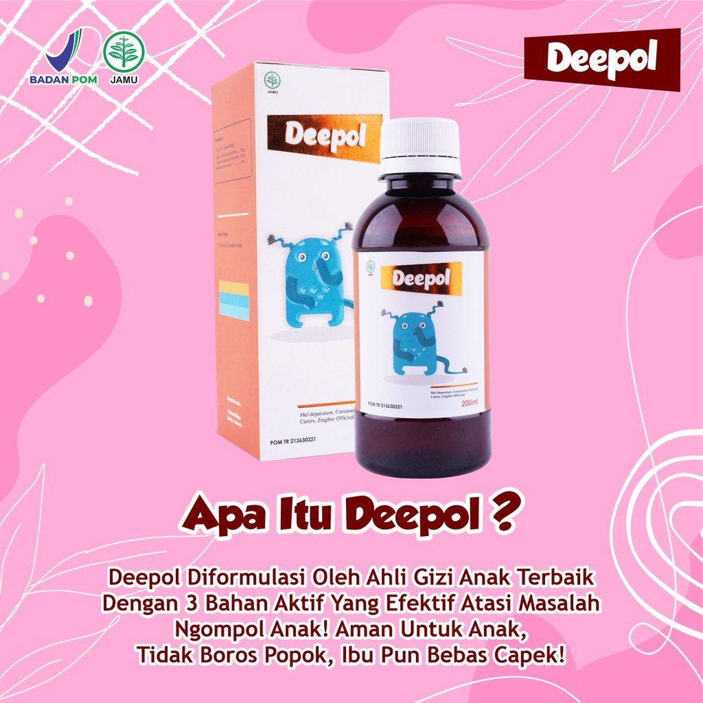 Paket Sering Ngompol 3 Botol Deepol - Madu Solusi Anak Suka Ngompol Tingkatkan Syaraf Kandung Kemih &amp; Perlancar Saluran Pencernaan Isi 200ml