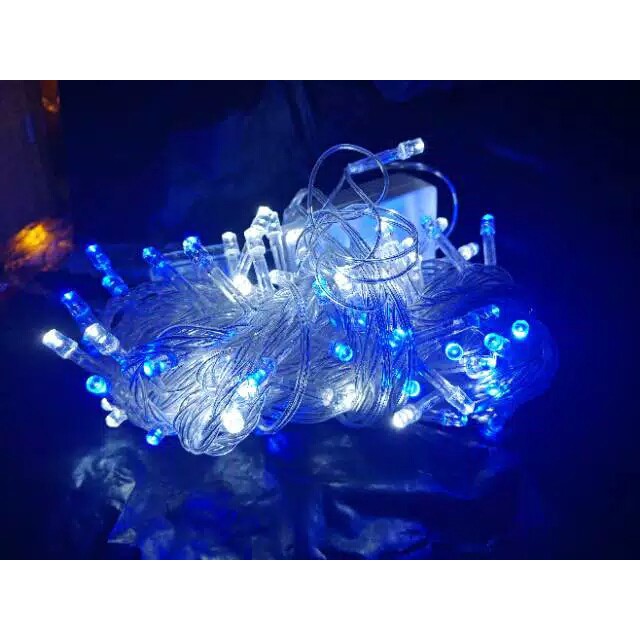 [IN BOX] READY Lampu Tumblr 100 LED 10 meter Light / Lampu Hiasan Natal bisa dibentuk tirai