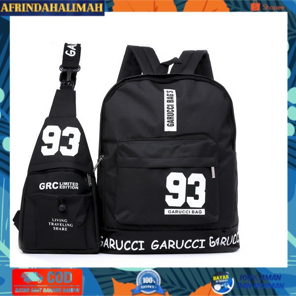 

TERBARU, TERMURAH- Tas Ransel sekolah anak laki laki Satu Set Slempang keren ori GRC