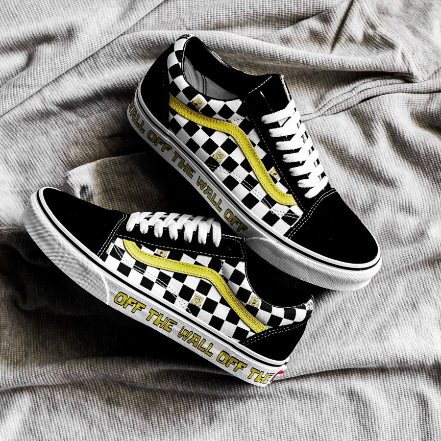Vans Old Skool X Spongebob " Off The Wall " - Putih, 36
