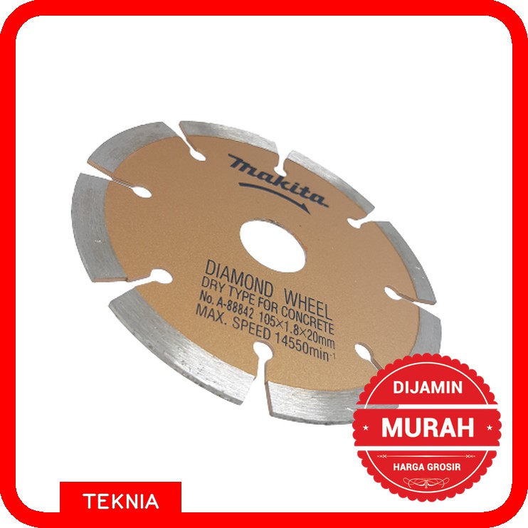 Diamond Wheel Dry 110 mm x 20 mm MAKITA - Mata Pisau Kering Beton