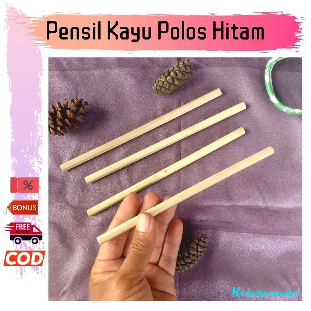 

Alat Tulis Anak TK Pensil Kayu Polos Hitam Belajar Menulis Latihan Paud SD
