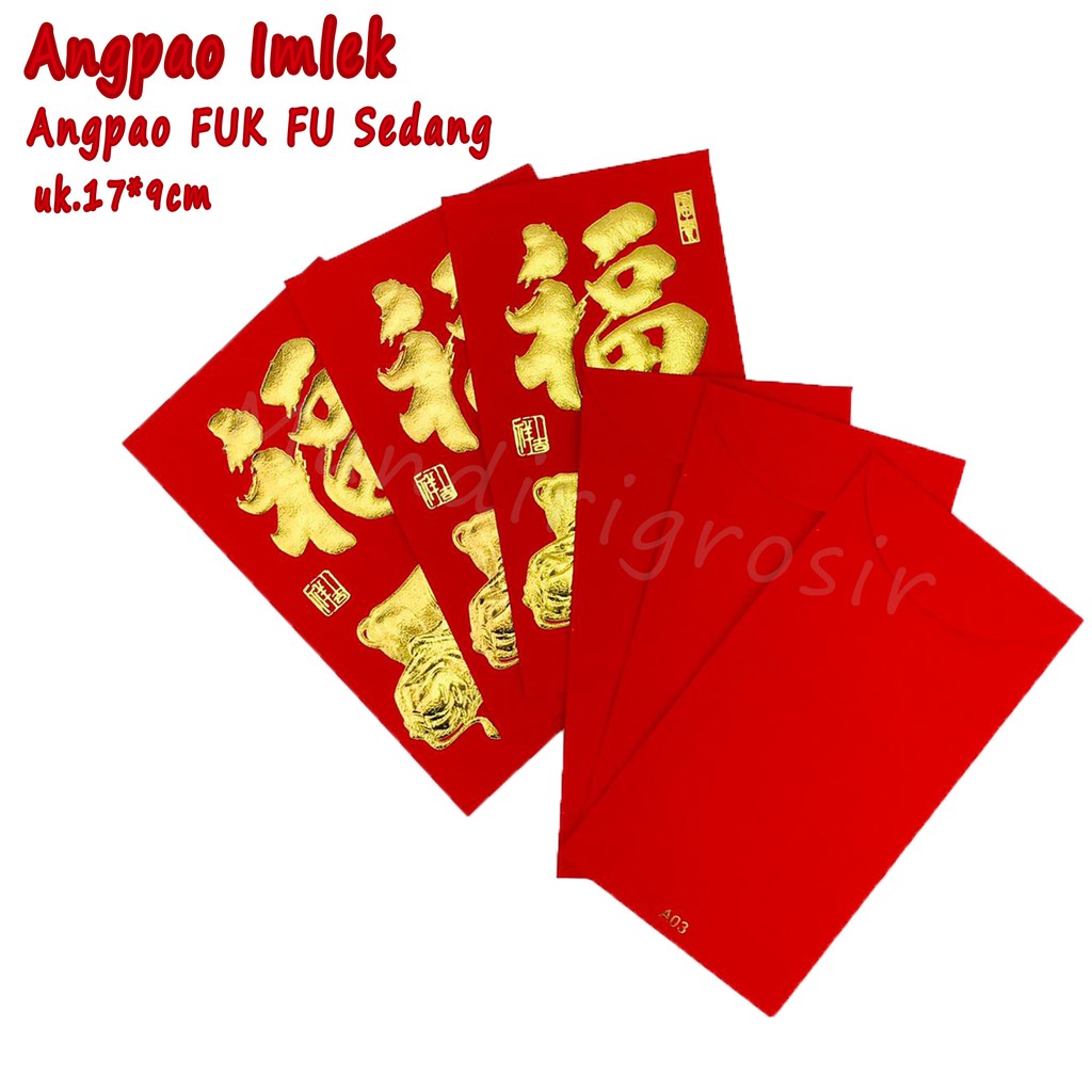 Angpao * Imlek * Fuk FU * 6pcs * 17*9cm