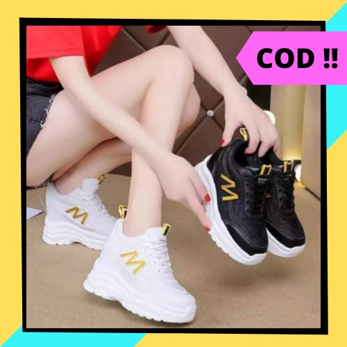 SEPATU SNEAKERS TINGGI WANITA KEKINIAN SEPATU TINGGI WANITA KOREA MODIS SNEAKERS WANITA KOREA SEPATU