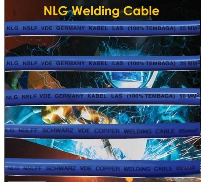 [Per Meter] NLG Kabel Las Serabut 16 MM Welding Cable Full Tembaga