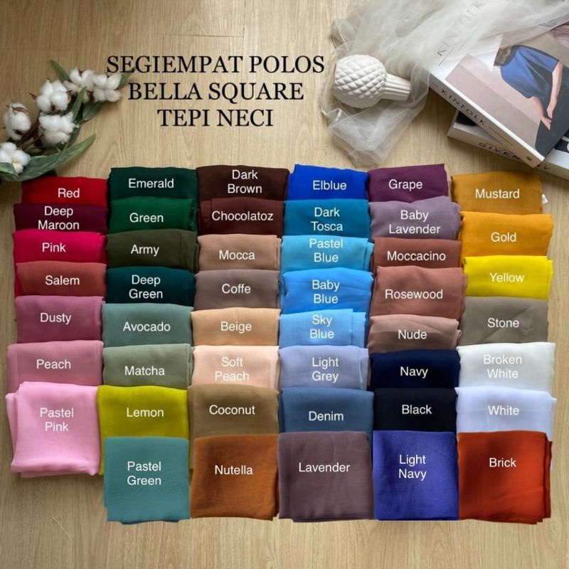 Bella square segiempat bella polos polycotton