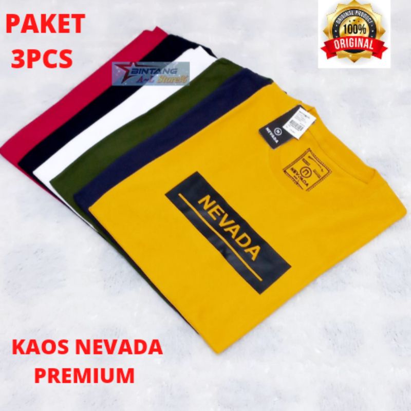 3 Pcs 100rb Kaos Nevada pria 100 3pcs | kaos pria distro bandung | kaos Nevada pria terbaru | Kaos T-Shirt distro pria asli bandung murah bahan tebal | Kaos pria dewasa 3 pcs 100 | T Shirt Pria Casual Preimum | kaos pria keren / MOTIF RANDOM ACAK