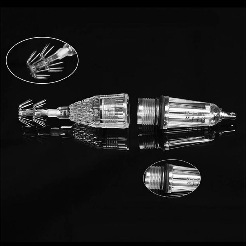 Lanfy Umpan Cumi Lampu Pancing 12cm/17cm Underwater Light Lures Jig Hooks LED Bait Umpan Cahaya Menarik