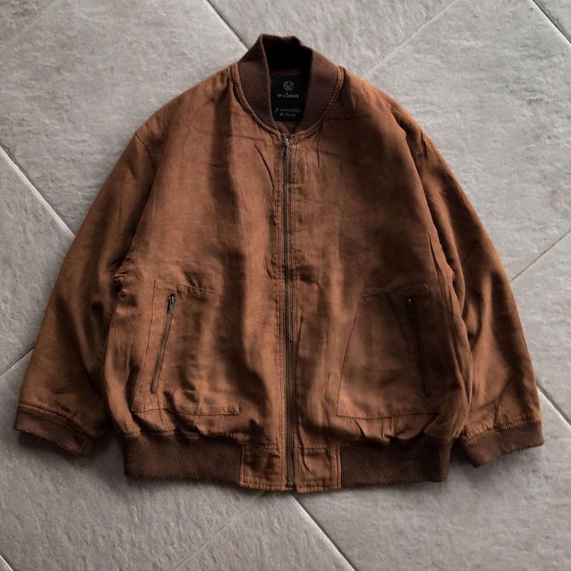 BOMBER JACKET W.CLOSET SUEDE SIZE M