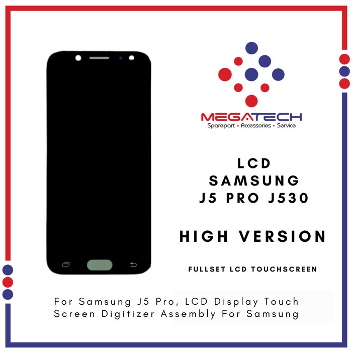 {SuheStore} LCD Samsung J5 Pro 2017 / Seri J530 OLED Big Glass Fullset Touchscreen - Hitam Berkualit
