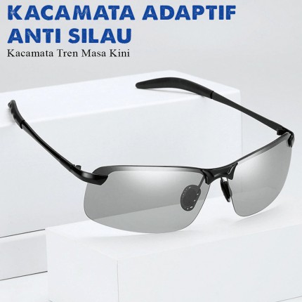 HBM Kacamata Adaptif Anti Silau Siang Dan Malam Lensa Berubah Warna Photochromic Polarized