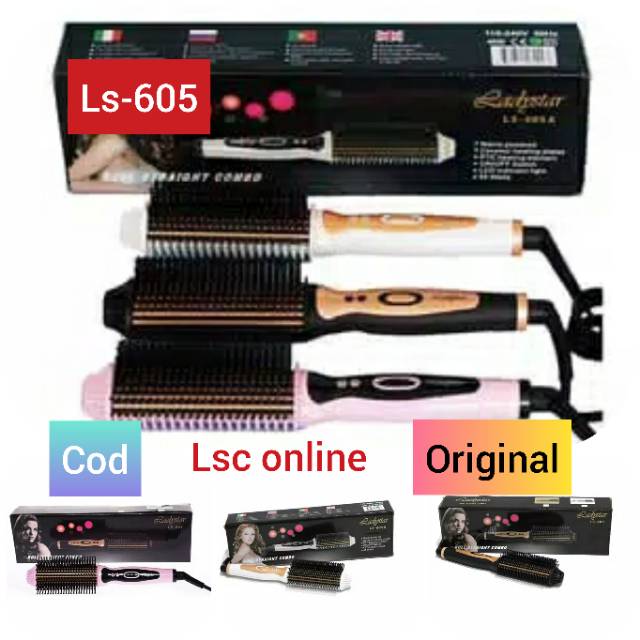 Ladystar Catok sisir Brush Styler Catokan  murah dengan sisir elektrik original LS- 605  01-027-cls