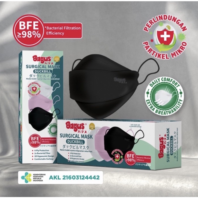 BAGUS Surgical Mask Duckbill isi 20 pcs