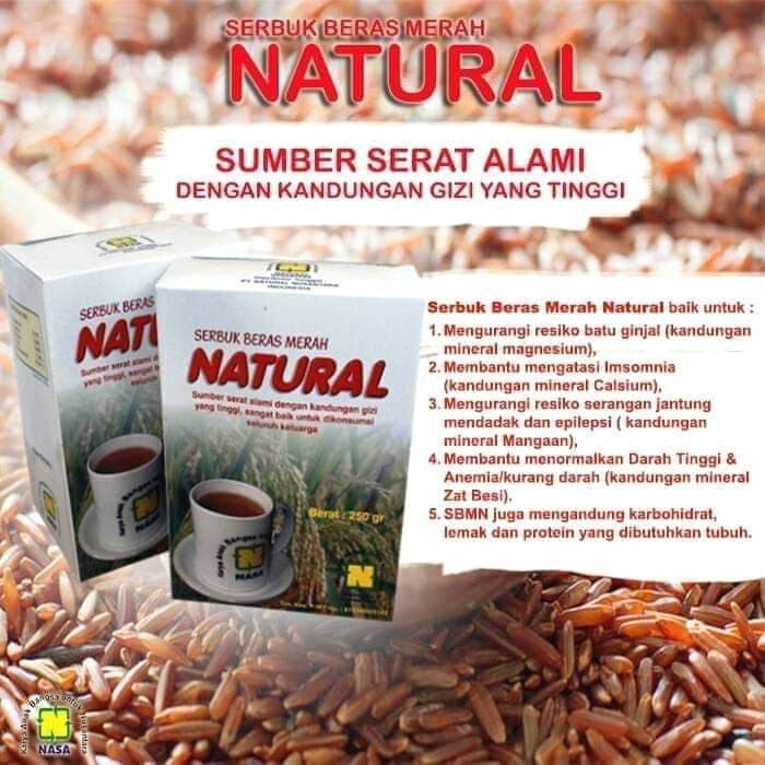 

Serbuk beras merah natural 500 grm SBMN NASA