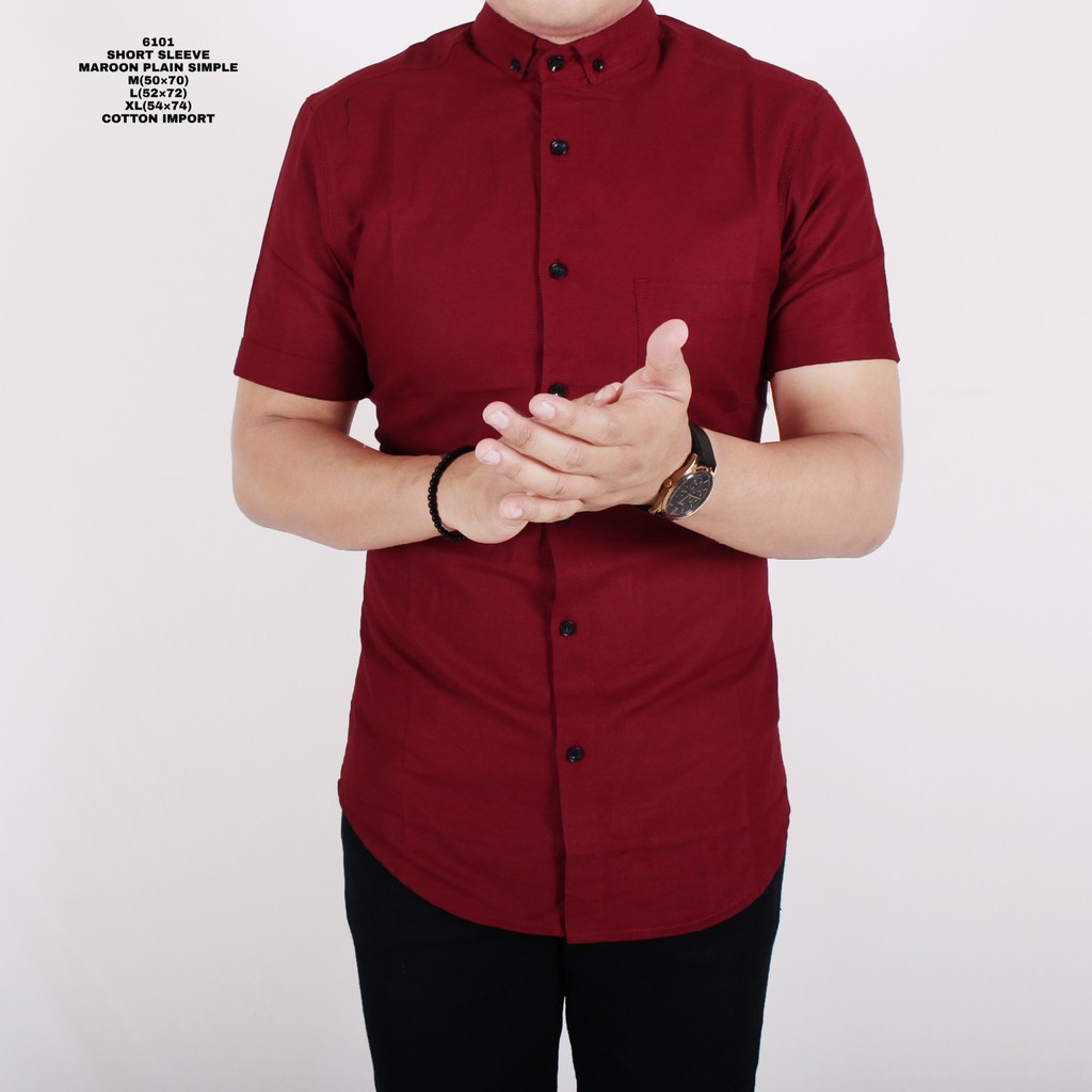 Baju Kemeja Polos Casual Kameja Cowok Kemeja Cowo Kasual Kmeja Pria Polos Lengan Pendek Pria Slimfit