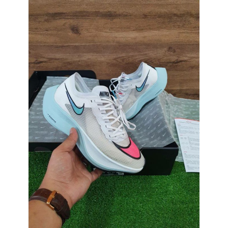 SEPATU NIKE ZOOM X VAPORFLY WHITE JADE FLASH CRIMSON PK GOD BNIB