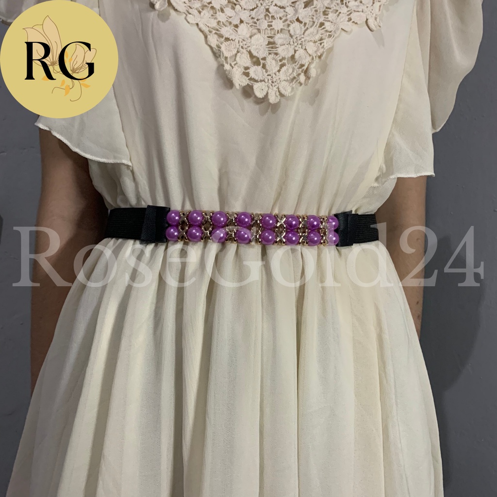 BELT/IKAT PINGGANG KARET MUTIARA