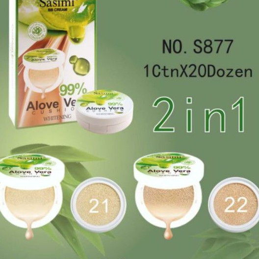 [ECER] CUSHION BB CREAM SASIMI ALOE VERA NO.S877