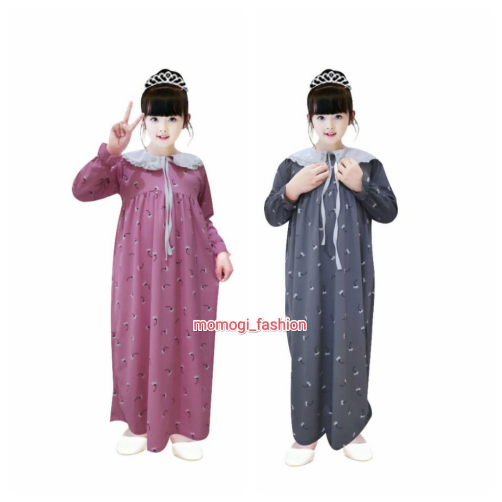 MOMOGI- GAMIS LILY KOREAN COLLAR BABYDOLL / GAMIS ANAK PEREMPUAN Usia 5th-10th