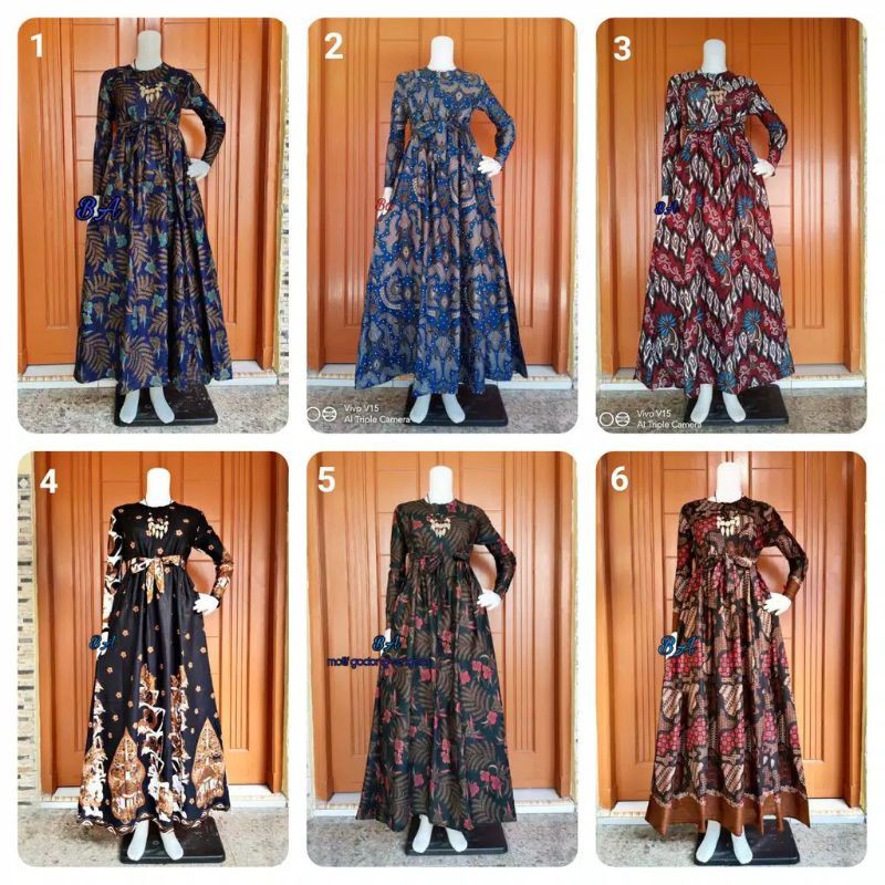  Gamis  Batik  COD MANGGAR Gamis  Batik  Pesta Model Terbaru 