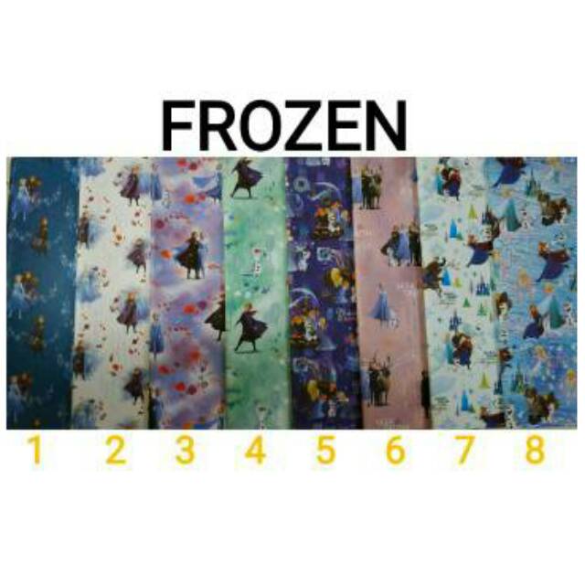 

Kertas kado sansanwawa seri frozen isi 10