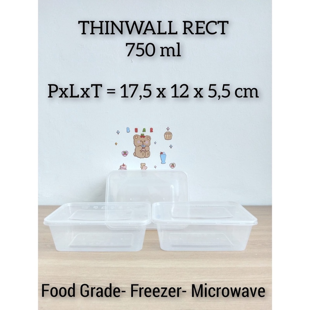 THINWALL OVEN SAFE FOOD CONTAINER BOX TEMPAT MAKANAN PLASTIK SERBAGUNA