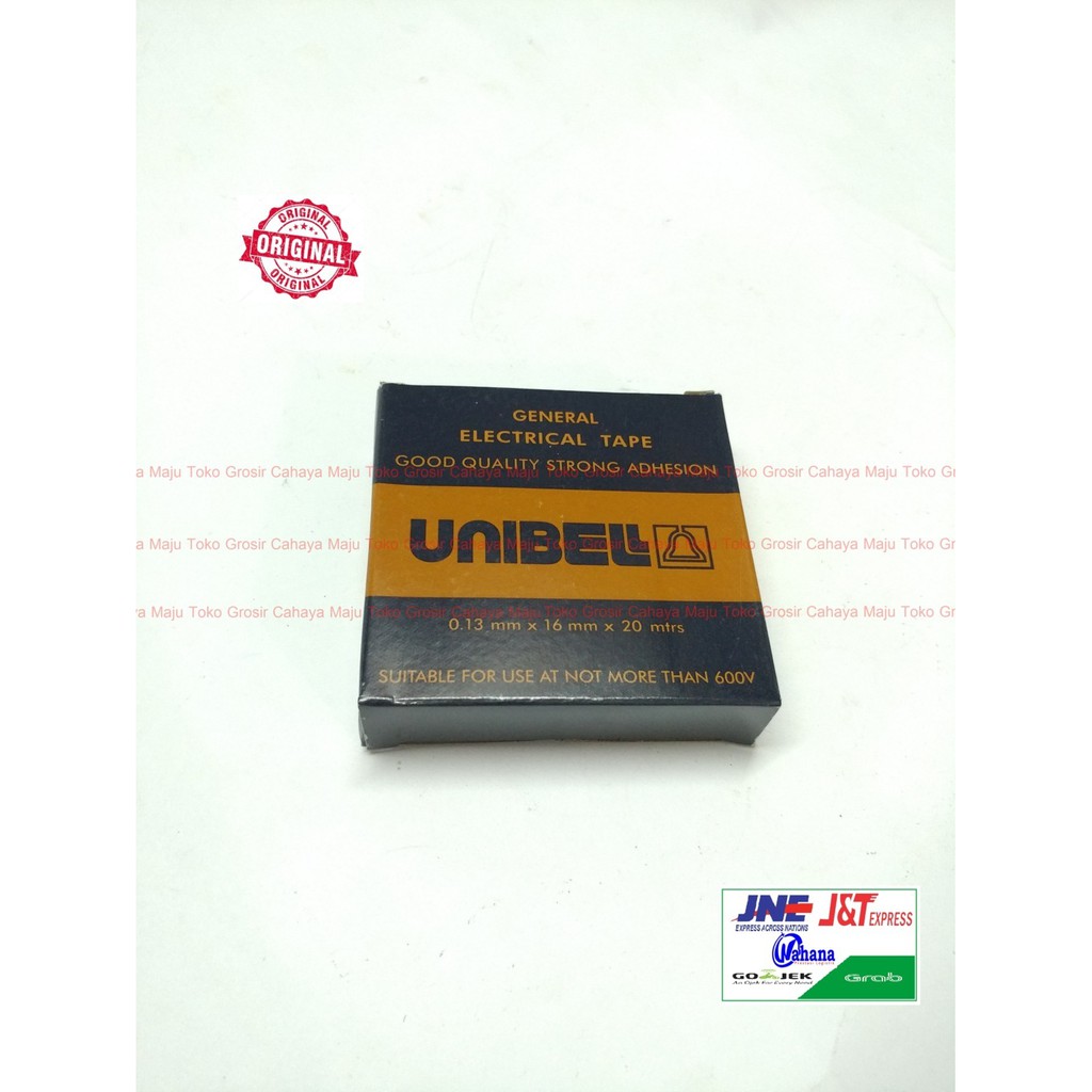 Unibell Selotip Isolasi Kabel Listrik 16mm x 20m X 0.13mm Electrical Tape HITAM (Tahan Api)