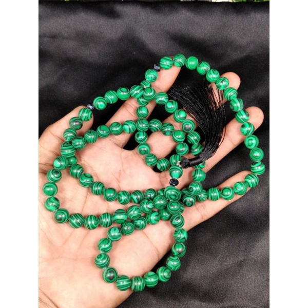 Tasbih Batu Malachite asli natural