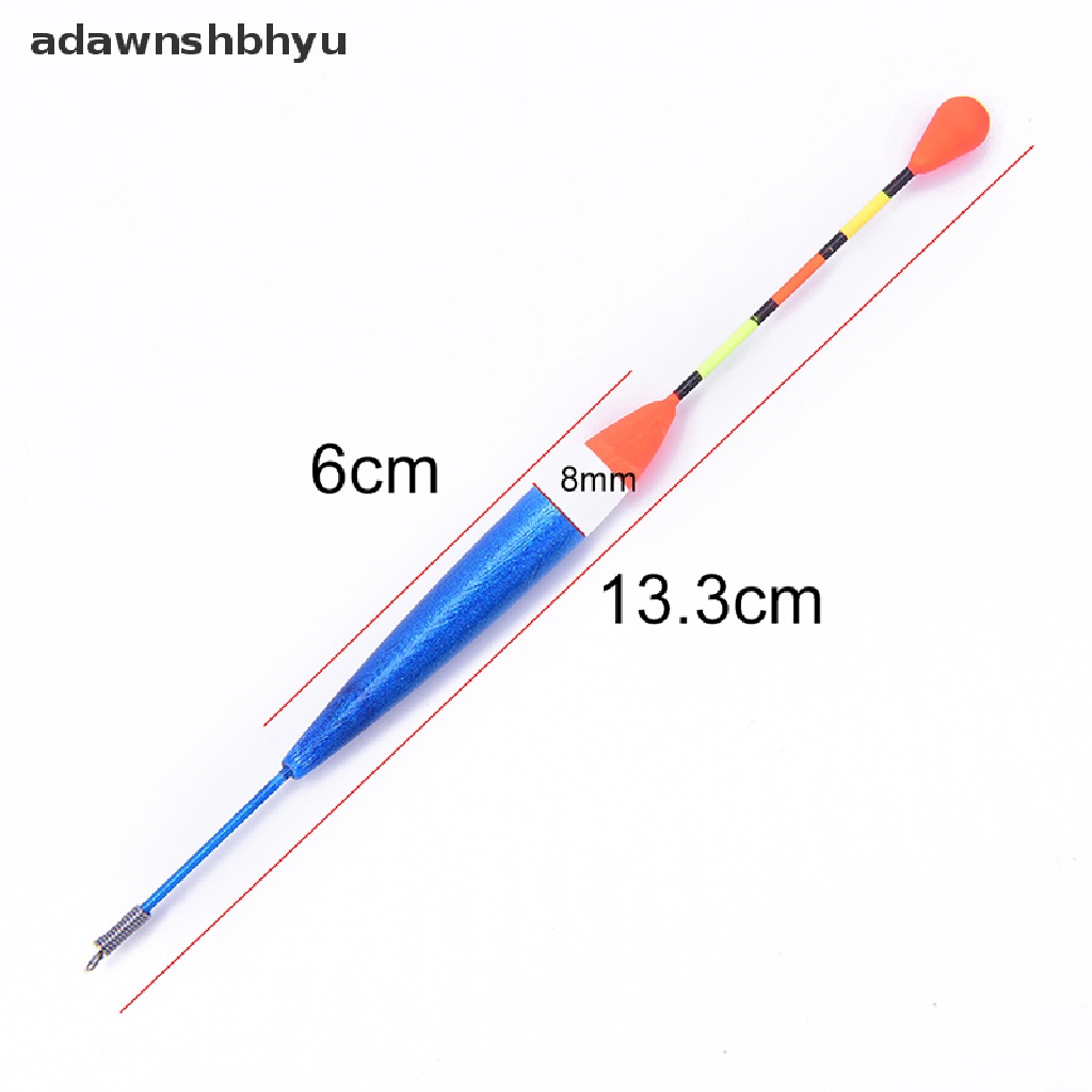 Adawnshbhyu 10pcs Aneka Ukuran outdoor fishing lure floats bobbers hooks slip fish drift