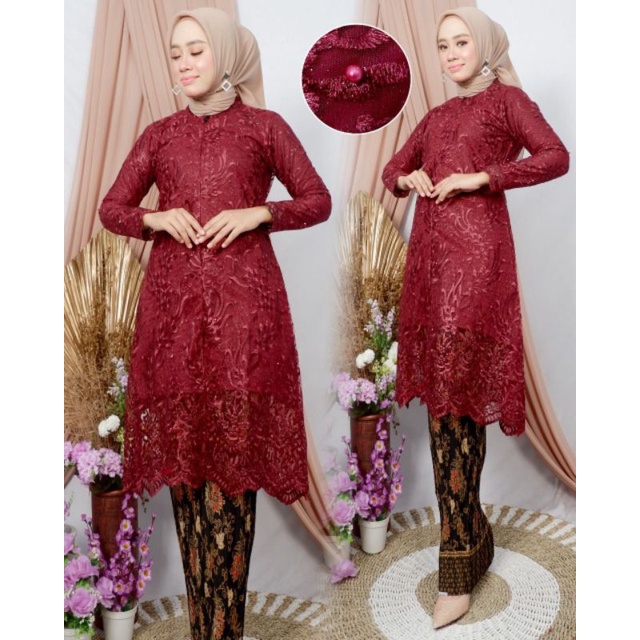 ADE>SET KEBAYA TUNIK DIAJENG_KEBAYA KEKINIAN BUAT WISUDA DAN PESTA