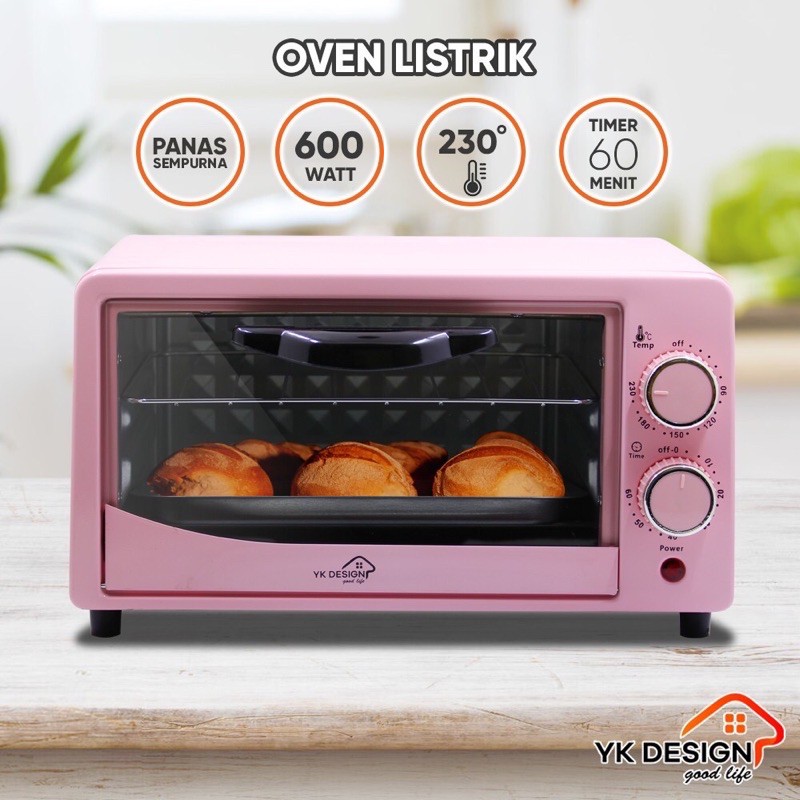 YK DESIGN OVEN PEMANGGANG PENGAHANGAT MAKANAN DAGING KUE SOSIS KAPASITAS 12 LITER YK-812