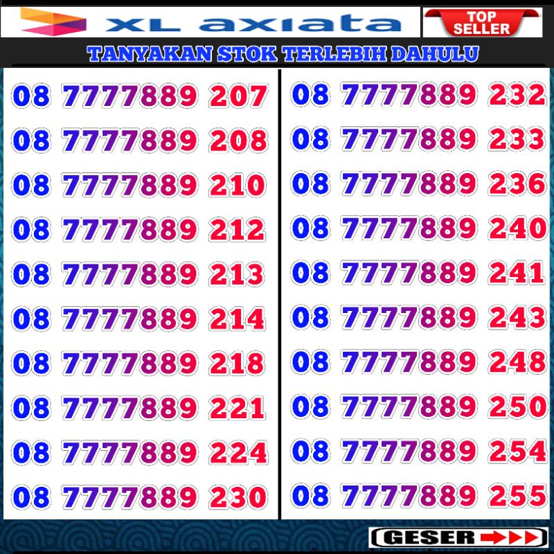 Nomor Cantik XL axiata ~ No Cantik XL ~ Kartu Perdana XL