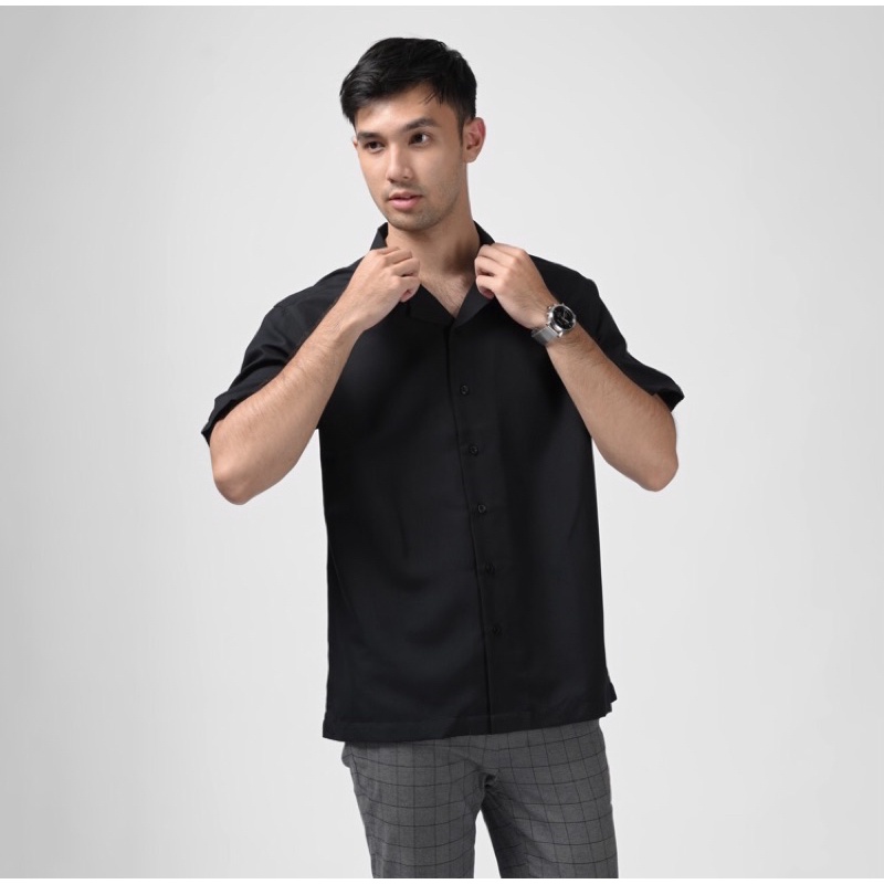 KEMEJA PREPP STUDIO ULTIMATE CUBAN SHIRT BLACK