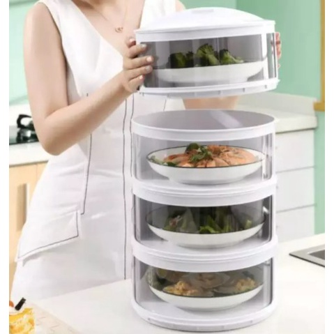 Tudung Saji Rak Penutup Makanan Susun Tingkat Portable / Rak Makanan Tingkat