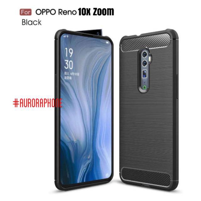 Oppo Reno 10x Zoom Soft Case Rugged Carbon ORIGINAL Casing