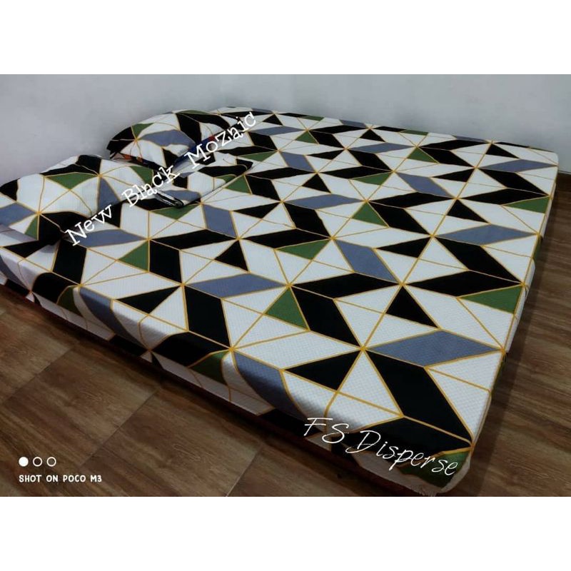 Flash Sale Sprei Motif New Black Mozaic n0dXA6fzngwdB