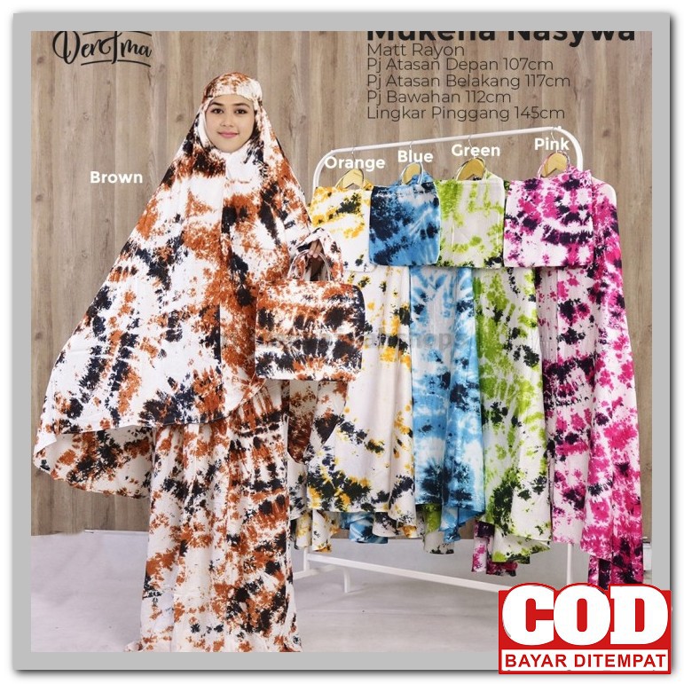 Mukena Dewasa Terbaru 2021 Motif Bunga Janda Bolong Remaja Kekini ZR551 Mukena Bali Motif 9 - Green