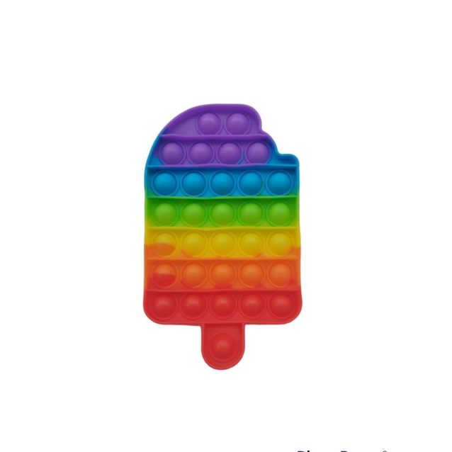 BUBBLE POP IT FIDGET TOY RAINBOW ukuran 12x12 || MAINAN EDUKASI ANAK KARAKTER PUSH POP IT-Ice