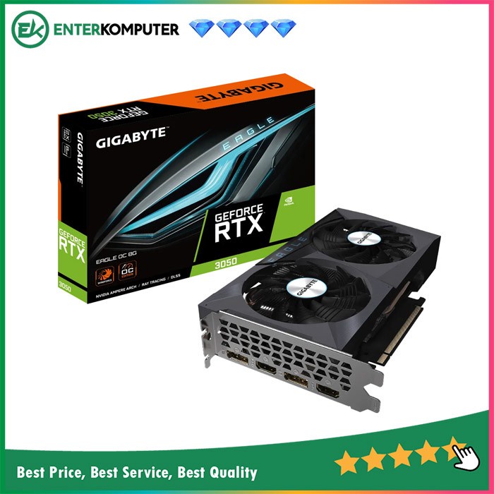 Gigabyte GeForce RTX 3050 8GB GDDR6 Eagle OC - GV-N3050EAGLE OC-8GD