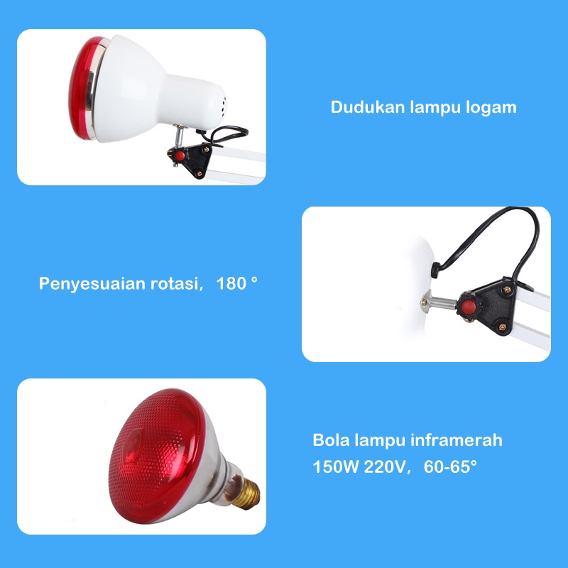 ❣️Garansi&amp;Hadiah❣️Lampu Terapi Infrared 150W Alat Fisioterapi 1Set Otot Sendi Stroke Pegal [BISA COD]