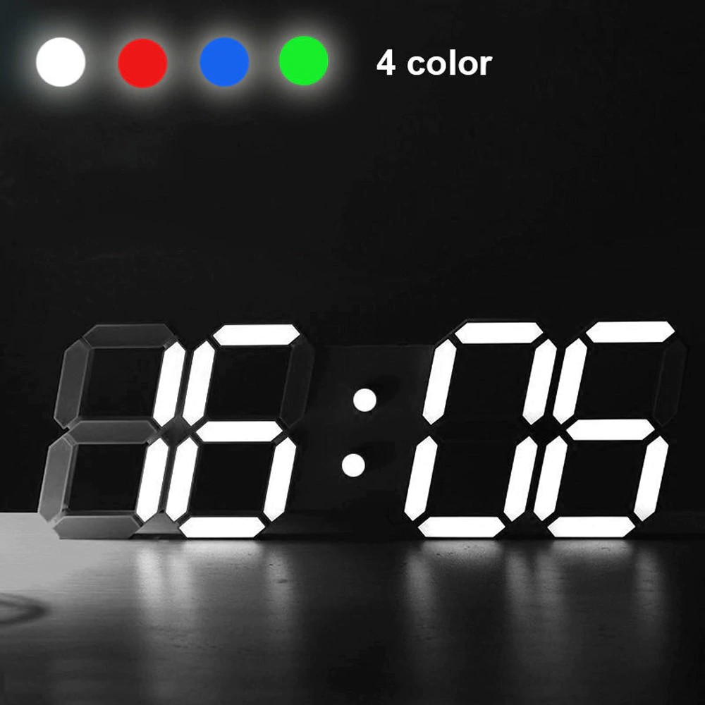 Bebas Ongkir Modern Digital Led Meja Meja Malam Wall Clock Alarm Watch 24 12 Jam Tampilan Shopee Indonesia