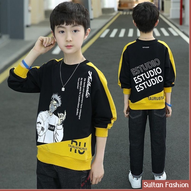 Baju Anak Korea Umur 7 8 9 10 Tahun Atasan Sweater Laki Cowok Pria Murah Import Cowo ld