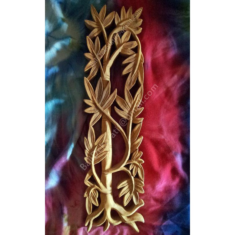 Populer] Hiasan Dinding Ukiran Bali Relief Motif Tanaman Bambu