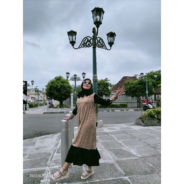 Dress Leopard //gamis leopard //baju couple leopard //baju kekinian //gamis leopard //gamis ibu anak